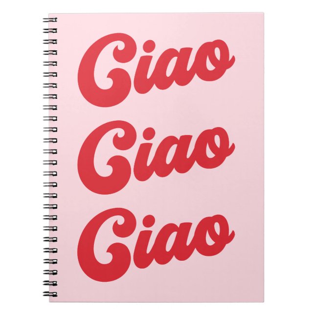 Ciao Repeating Text Notebook (Front)