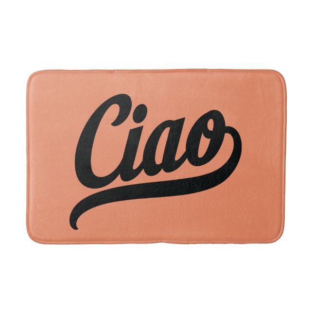 Ciao Script (Black) Bath Mat (Front)
