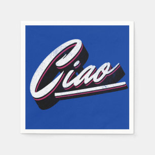 Ciao text design napkin