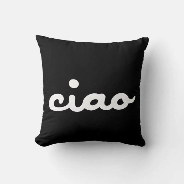 Ciao! Throw Pillow (Front)