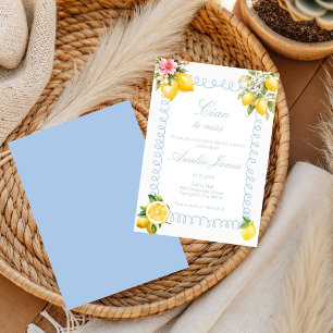 Ciao to Miss Italian lemon bridal shower Invitation