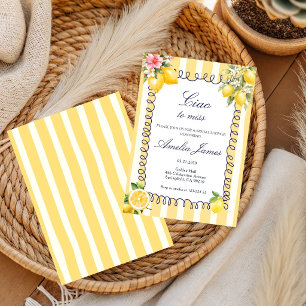 Ciao to Miss Italian lemon bridal shower Invitation