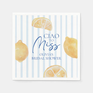 Ciao to Miss Lemon Bridal Shower Napkin