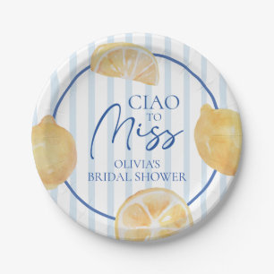Ciao to Miss Lemon Bridal Shower Paper Plate