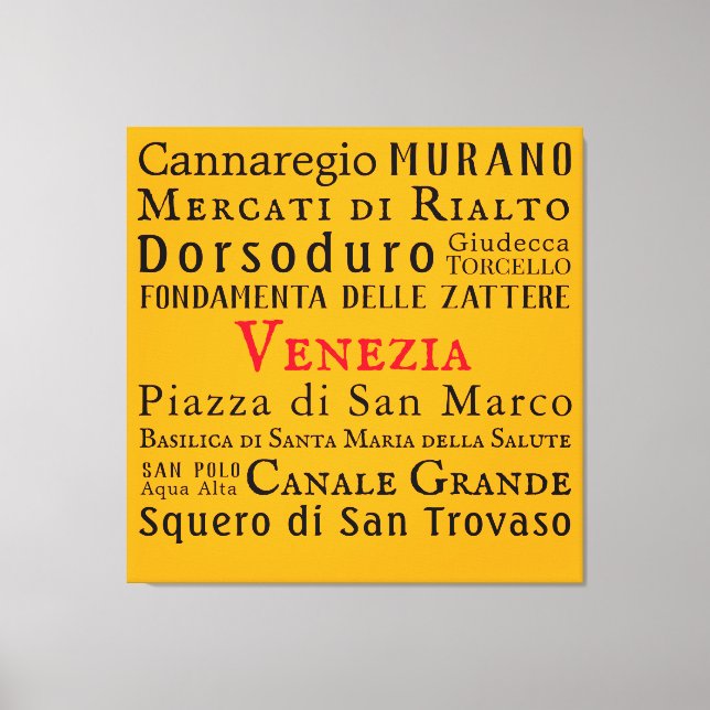 Ciao Venezia! Canvas Print (Front)