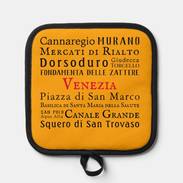 Ciao Venezia! Canvas Print Pot Holder (Front)