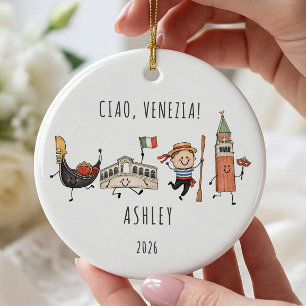Ciao Venezia Personalized Travel Ornament