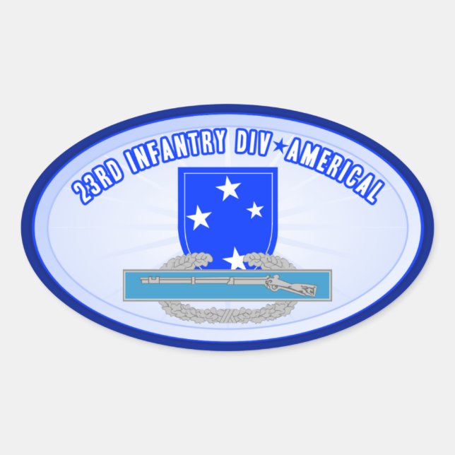 CIB 23 Inf Div (Americal) Oval Sticker (Front)