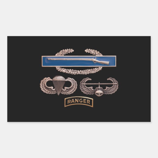 CIB Airborne Air Assault Ranger Sticker (Front)