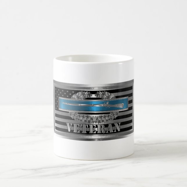 CIB Combat Veteran-Combat Infantryman Badge Coffee Mug (Center)