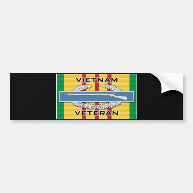 CIB Vietnam Veteran Bumper Sticker (Front)
