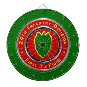 Cible De Fléchettes 24e division d'infanterie "Première à combattre"