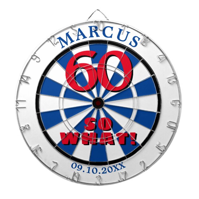 Cible De Fléchettes 60 donc ce Citation drôle 60e Anniversaire Tableau (Devant)