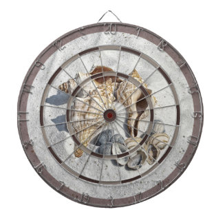 Cible De Fléchettes A Collection of Seashells on Sand Dart Board