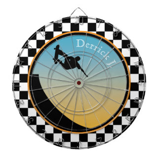 Cible De Fléchettes À damiers de ski