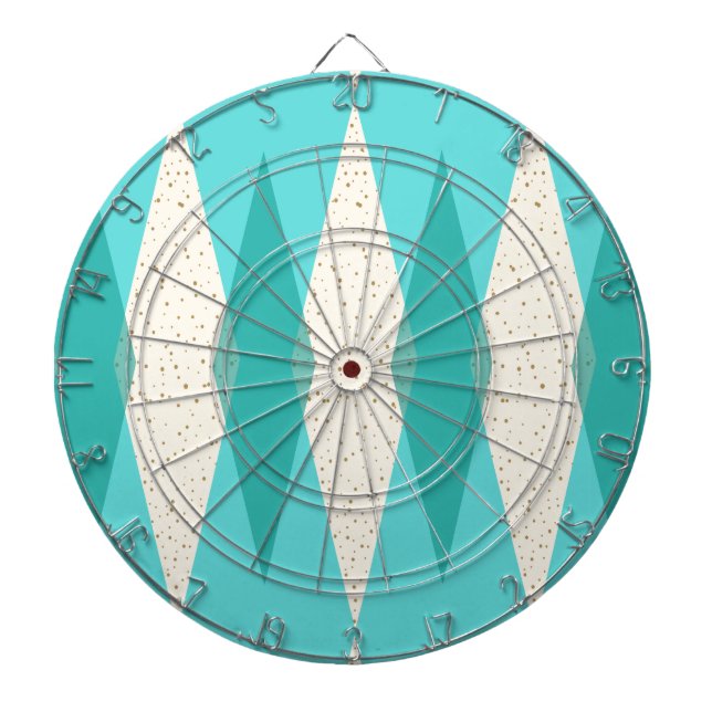 Cible de flechettes à motifs de losanges moderne (Devant)