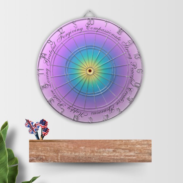 Cible De Fléchettes Affirmations positives Tableau de bord Lilac Energ (Créateur téléchargé)