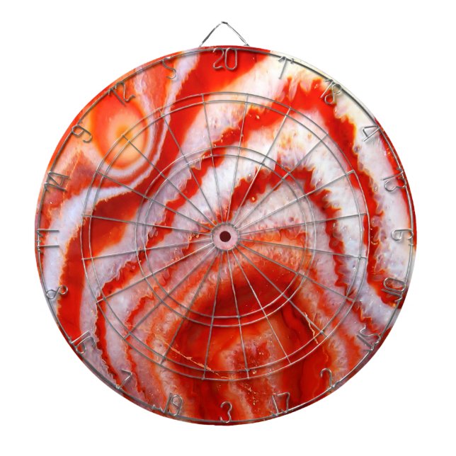 Cible De Fléchettes Agate Orange Sanguine. (Devant)
