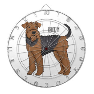 Cible De Fléchettes Airedale terrier dog cartoon