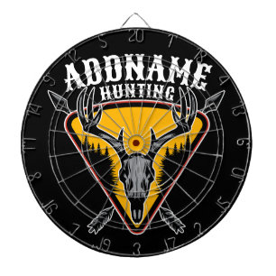 Cible De Fléchettes AJOUTER NOM Hunter Elk Crâne Gros Antlers Chasse a