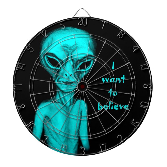 Cible De Fléchettes Alien, je veux croire (Devant)