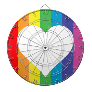 Cible De Fléchettes amour arc en ciel
