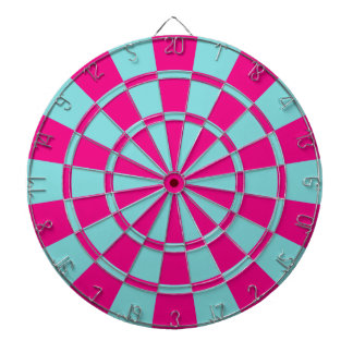 Cible De Fléchettes Aqua Et Rose Chaud