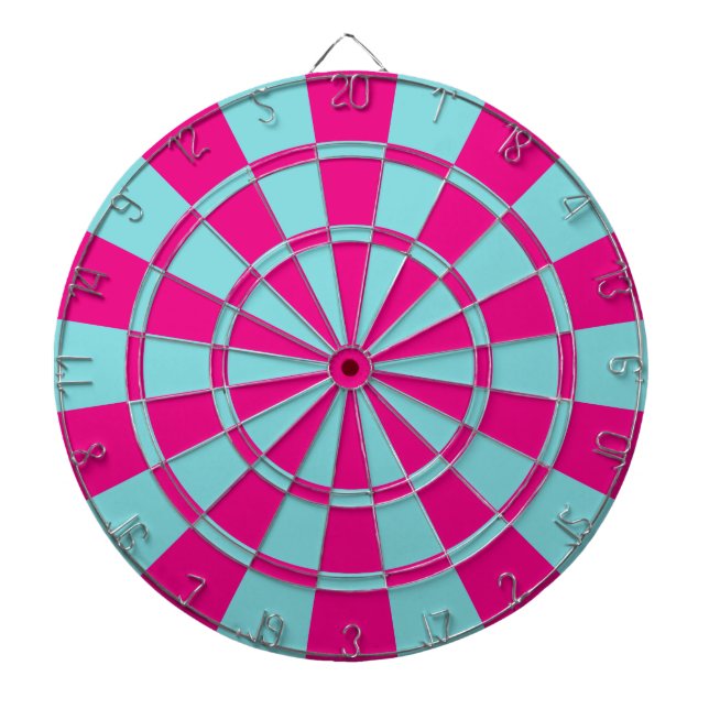 Cible De Fléchettes Aqua Et Rose Chaud (Devant)