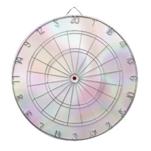 Cible de flechettes arc-en-ciel rose Opal