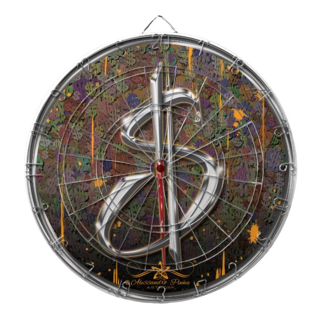 CIBLE DE FLÉCHETTES ARGENT (Devant)