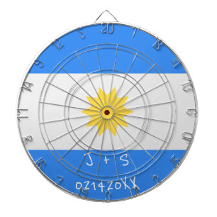 Cible De Fléchettes Argentine Drapeau BTS Saint Valentin Message perso