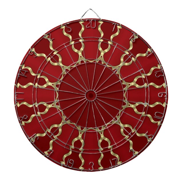 Cible De Fléchettes Armoire décorative rouge or (Devant)