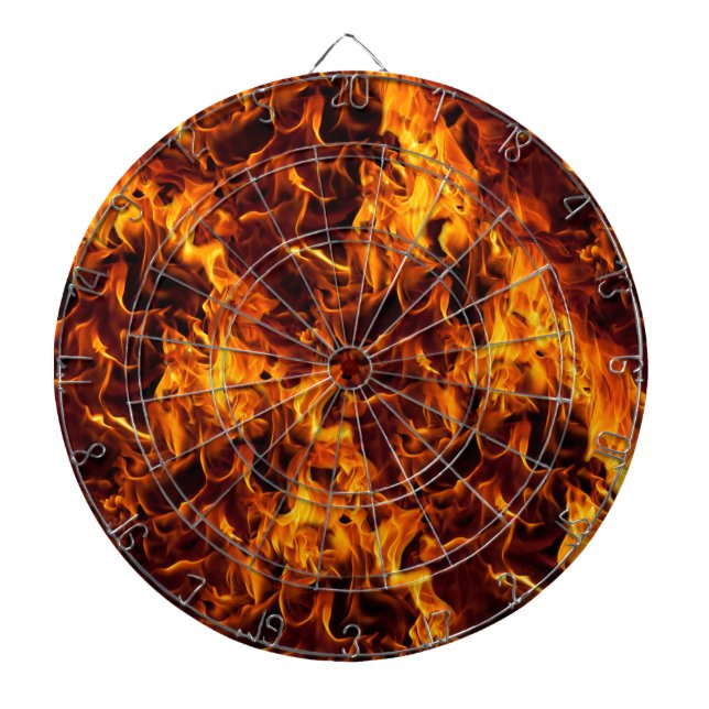 Cible De Fléchettes Arrière - plan Motif incendie / flamme (Devant)