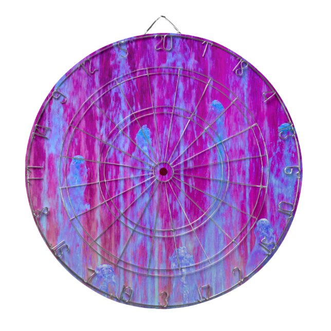 Cible De Fléchettes Art Abstrait numérique violet et bleu (Devant)