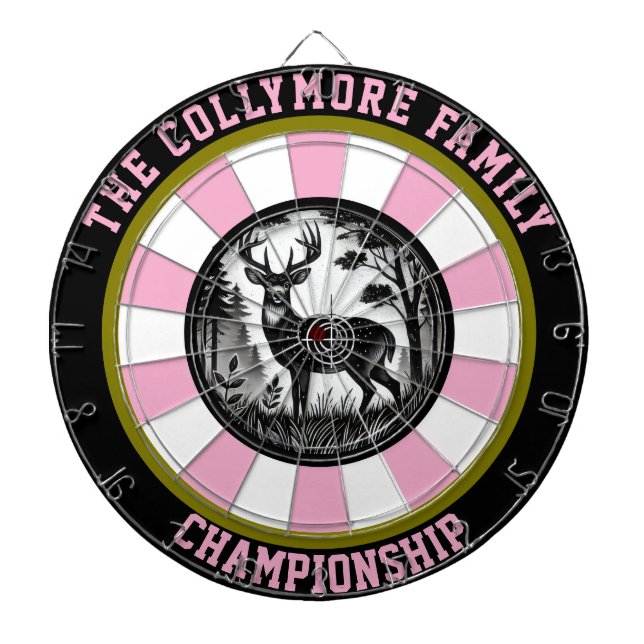 Cible De Fléchettes Art ciblé par les cerfs de forêt rustiques (Devant)