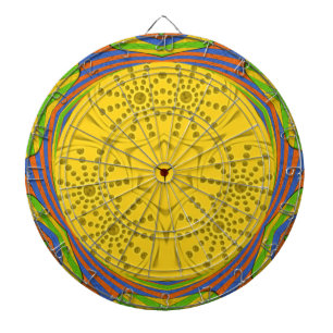 Cible De Fléchettes Art Motif Égyptien Imprimer À damiers Conception C
