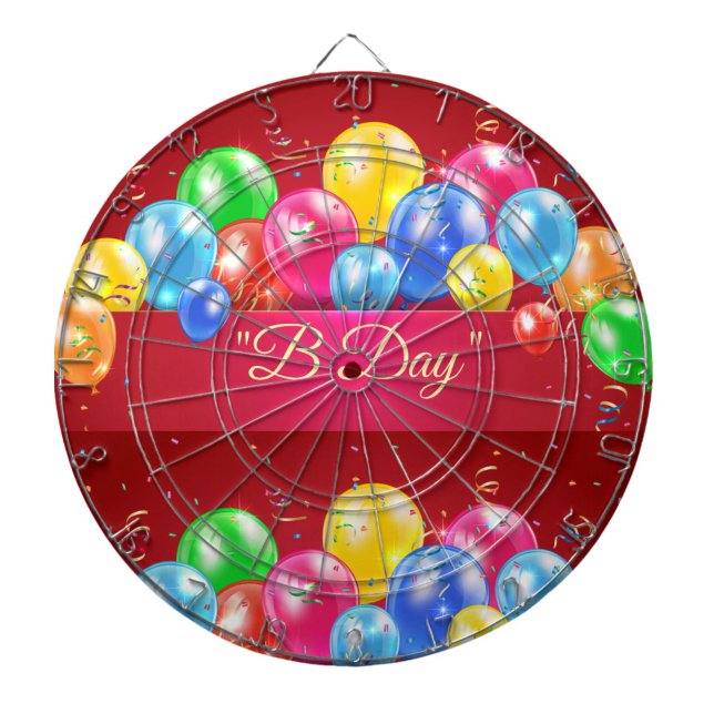 Cible De Fléchettes "B Day" (Aim, throw, celebrate!)