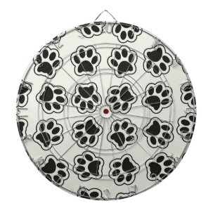 Cible De Fléchettes Balles noires, Paws de chien, Paws de chat, Plan