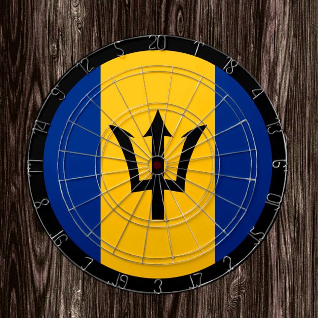 Cible De Fléchettes Barbados Flag Dartboard & Barbados / game board (Créateur téléchargé)
