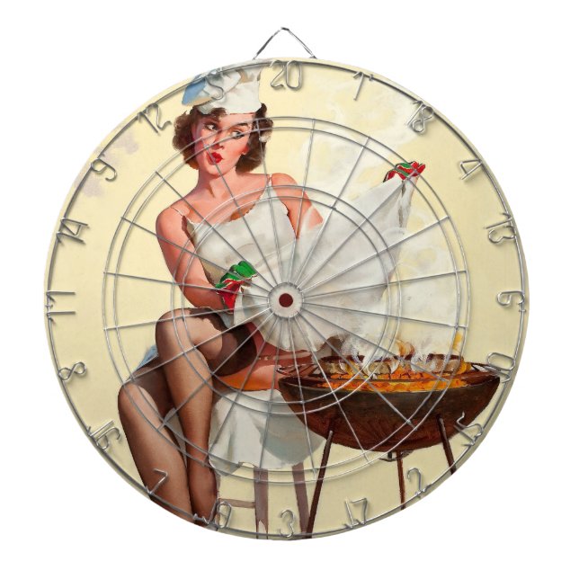 Cible De Fléchettes Barbecue Pin-Up Girl (Devant)
