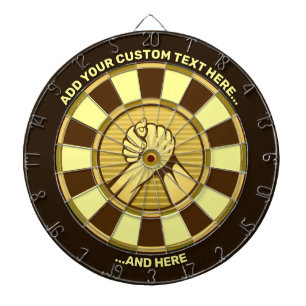 Cible De Fléchettes Barre de poignet Gold Dartboard avec texte personn