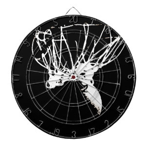 Cible De Fléchettes Basket-ball Black White Pop Art