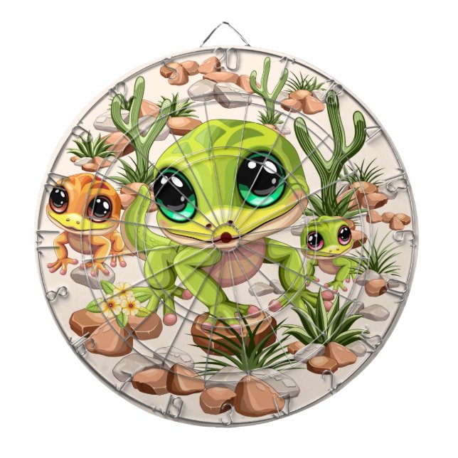 Cible De Fléchettes Bébé Geckos jote personnages de dessin (Devant)
