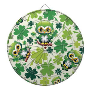 Cible De Fléchettes Bébé Hibou Mignon St Patrick Dessin Animé