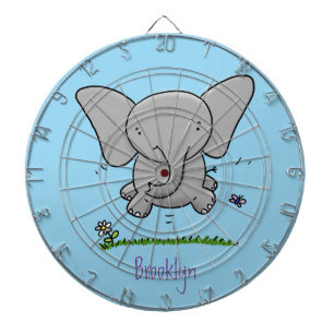 Cible De Fléchettes Belle adorable dessin d'éléphant bébé