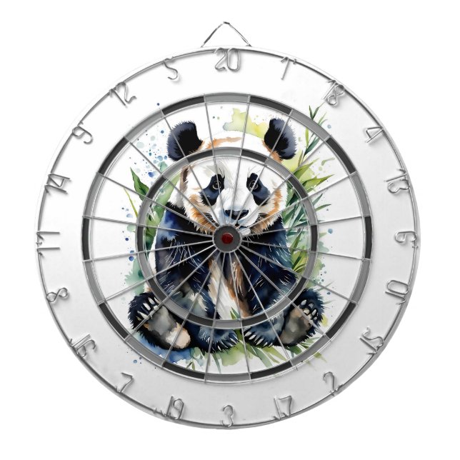 Cible De Fléchettes Belle aquarelle Panda Bear Régulation (Devant)