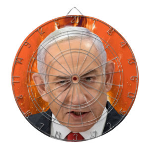 Cible De Fléchettes Benjamin "Bibi" Netanyahu Premier ministre d'Israë