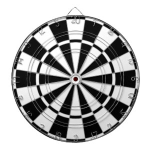 Cible de fléchettes bicolore noir et blanc
