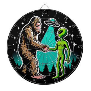 Cible De Fléchettes Bigfoot rencontre un Alien