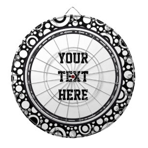 Cible De Fléchettes Black Dots & Circles Grid + your backgr. &